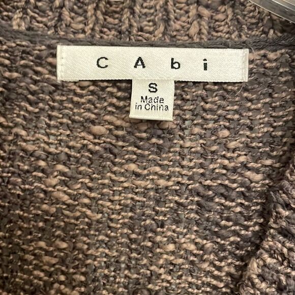 CAbi 880 Swear By Sweater Brown Marled Open Front Cardigan - Picture 3 of 7